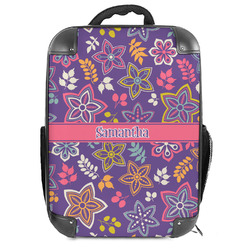 Simple Floral Hard Shell Backpack (Personalized)