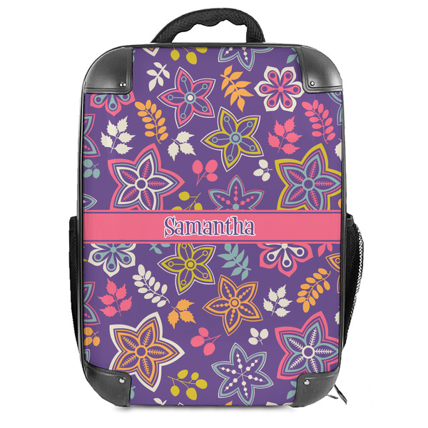 Custom Simple Floral 18" Hard Shell Backpack (Personalized)