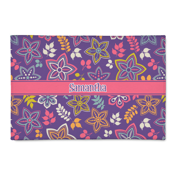 Custom Simple Floral 2' x 3' Indoor Area Rug (Personalized)