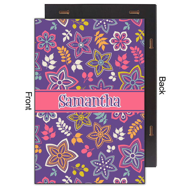 Simple Floral 20x30 Wood Print - Front & Back View