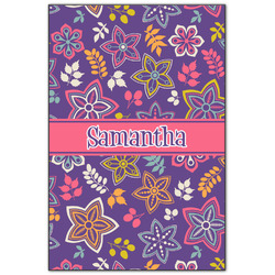 Simple Floral Wood Print - 20x30 (Personalized)