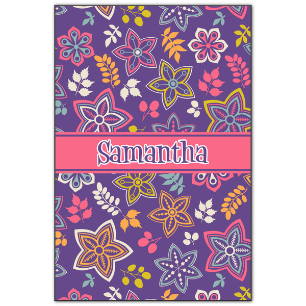 Custom Simple Floral Wood Print - 20x30 (Personalized)