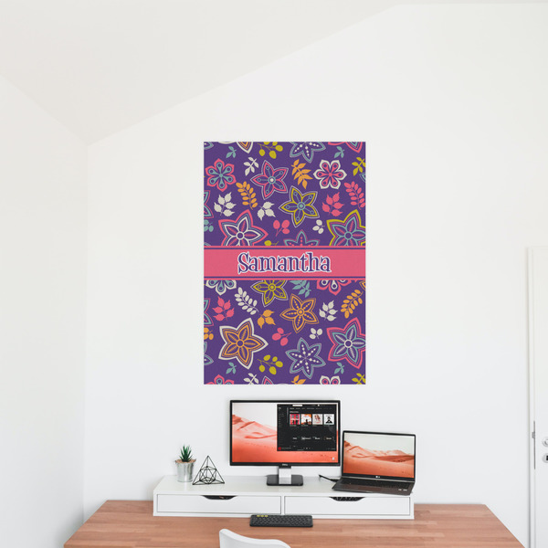 Simple Floral 24x36 - Matte Poster - On the Wall