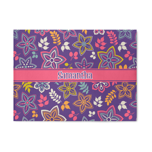 Custom Simple Floral 5' x 7' Patio Rug (Personalized)