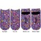 Simple Floral Adult Ankle Socks - Double Pair - Front and Back - Apvl