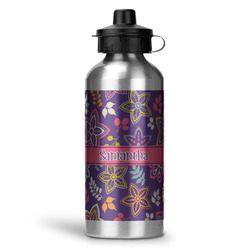 Simple Floral Water Bottles - 20 oz - Aluminum (Personalized)