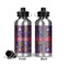 Simple Floral Aluminum Water Bottle - Front and Back