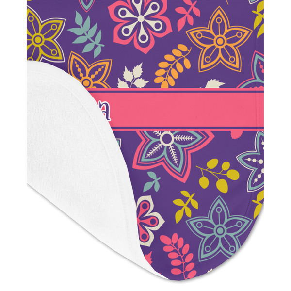 Simple Floral Baby Bib - AFT detail