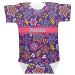Simple Floral Baby Bodysuit 6-12 (Personalized)