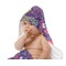 Simple Floral Baby Hooded Towel on Child