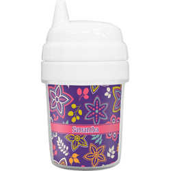 Simple Floral Baby Sippy Cup (Personalized)