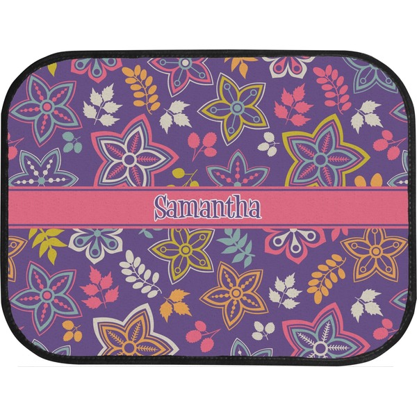 Simple Floral Back Seat Car Mat