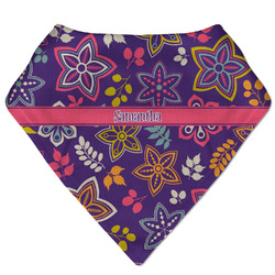 Simple Floral Bandana Bib (Personalized)
