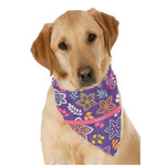 Simple Floral Dog Bandana Scarf w/ Name or Text