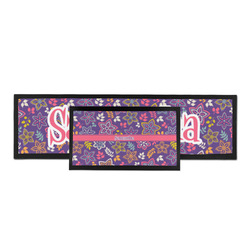 Simple Floral Bar Mat (Personalized)