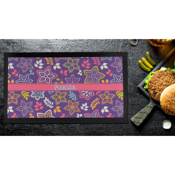 Simple Floral Bar Mat - Small - LIFESTYLE