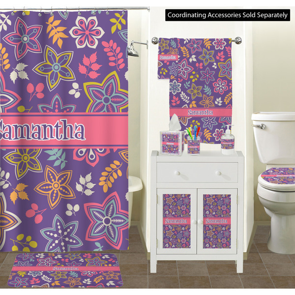 Simple Floral Bathroom Scene