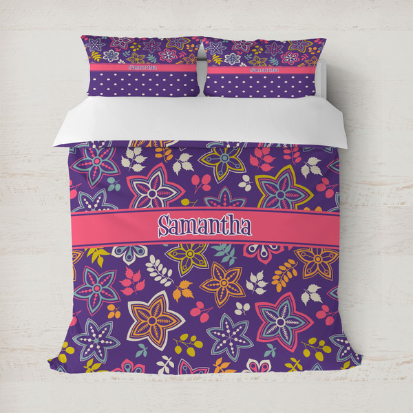 Custom Simple Floral Duvet Cover (Personalized)