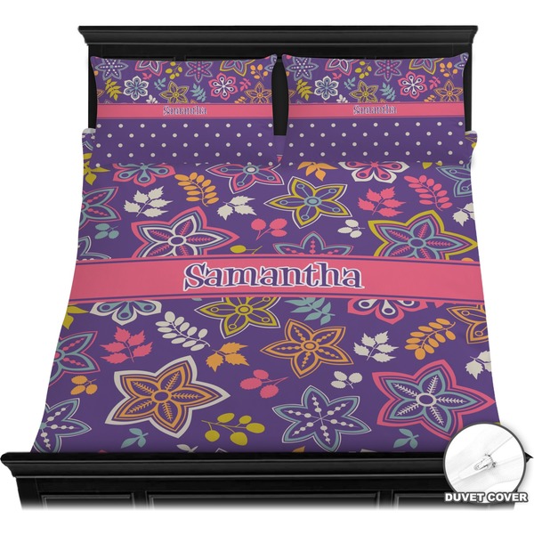 Simple Floral Bedding Set (Queen) - Duvet