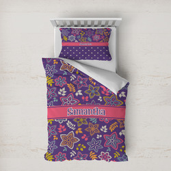 Simple Floral Duvet Cover Set - Twin XL (Personalized)