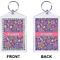 Simple Floral Bling Keychain (Front + Back)