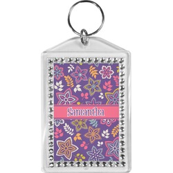 Simple Floral Bling Keychain (Personalized)