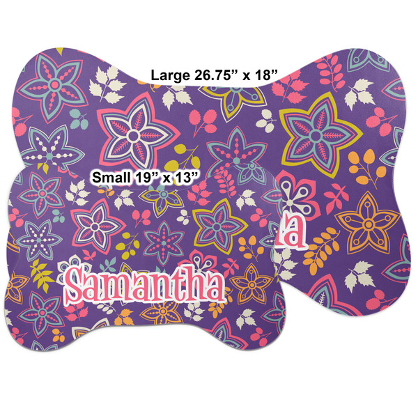 Simple Floral Bone Shaped Mat Comparison