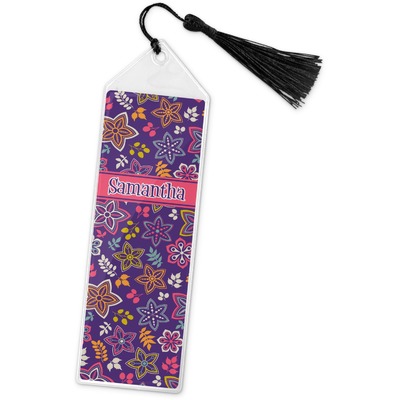 Simple Floral Book Mark w/Tassel (Personalized)