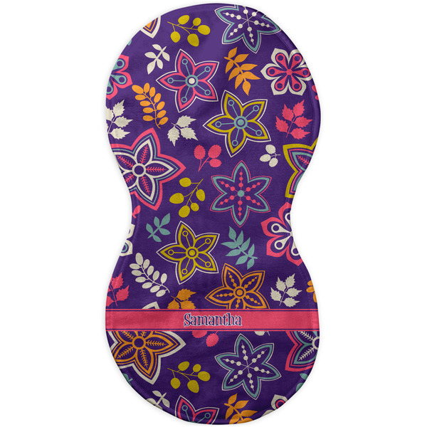 Simple Floral Burp Peanut Shaped Flat