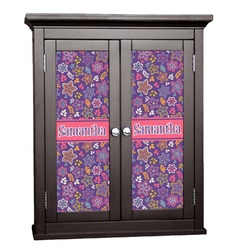 Simple Floral Cabinet Decal - XLarge (Personalized)