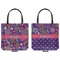 Simple Floral Canvas Tote - Front and Back