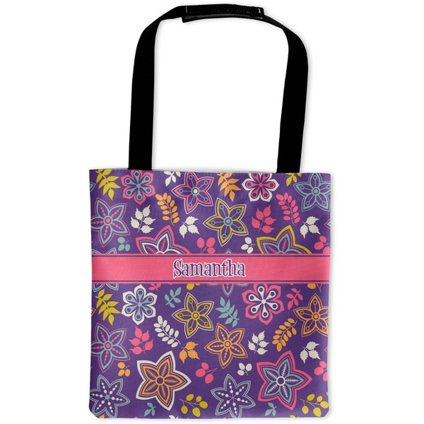Custom Simple Floral Auto Back Seat Organizer Bag (Personalized)