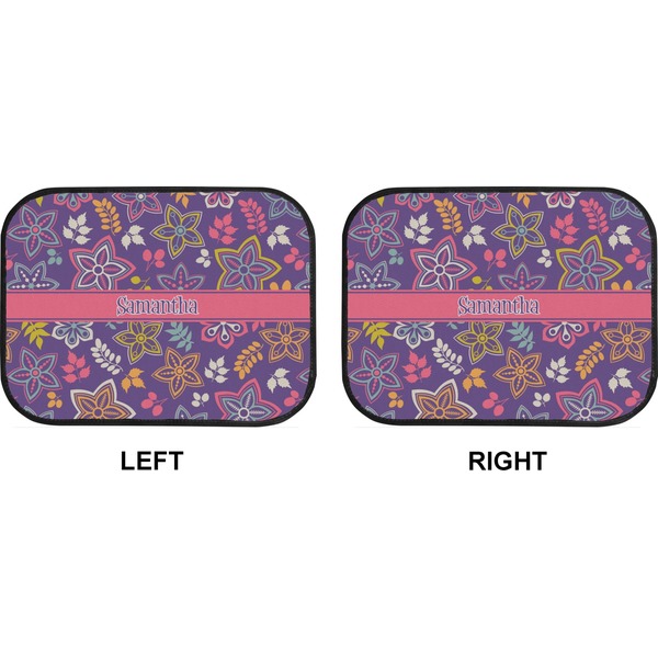 Simple Floral Car Floor Mats (Back Seat) (Approval)