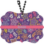 Simple Floral Rear View Mirror Decor (Personalized)