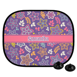Simple Floral Car Side Window Sun Shade (Personalized)