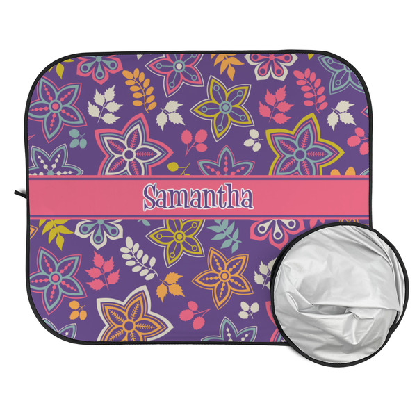 Simple Floral Car Sun Shades - FOLDED & UNFOLDED
