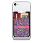 Simple Floral 2-in-1 Cell Phone Credit Card Holder & Screen Cleaner (Personalized)