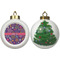 Simple Floral Ceramic Christmas Ornament - X-Mas Tree (APPROVAL)