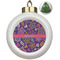 Simple Floral Ceramic Christmas Ornament - Xmas Tree (Front View)