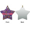 Simple Floral Ceramic Flat Ornament - Star Front & Back (APPROVAL)