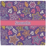 Simple Floral Ceramic Tile Hot Pad (Personalized)