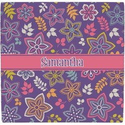 Simple Floral Ceramic Tile Hot Pad (Personalized)