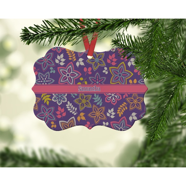Simple Floral Christmas Ornament (On Tree)