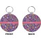 Simple Floral Circle Keychain (Front + Back)