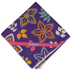 Simple Floral Cloth Dinner Napkin - Single w/ Name or Text