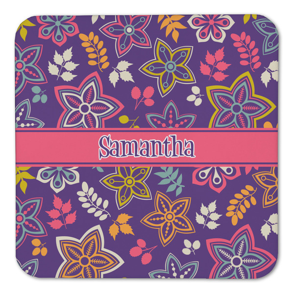 Simple Floral Coaster Set - FRONT (one)
