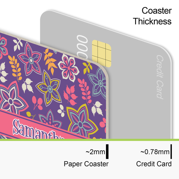 Simple Floral Coaster Thickness