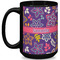 Simple Floral Coffee Mug - 15 oz - Black Full
