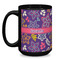 Simple Floral Coffee Mug - 15 oz - Black