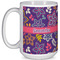 Simple Floral 15 Oz Coffee Mug - White (Personalized)